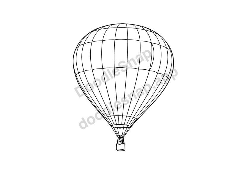 A hot air balloon coloring page