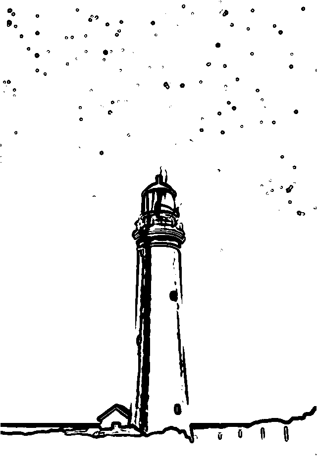 A lighthouse coloring page